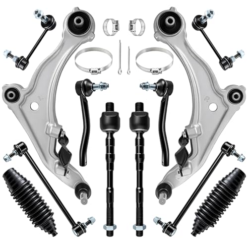 AUTOKAY 12PC Front Lower Control Arm Suspension kit for Nissan Maxima 09-14 - size: 20.67''×16.73''×6.3''