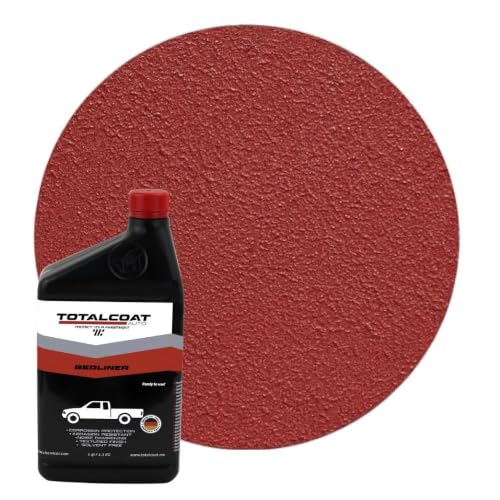 Spray In or Roll On, Red Truck Bed Liner Paint - 2 Quarts - color: Red