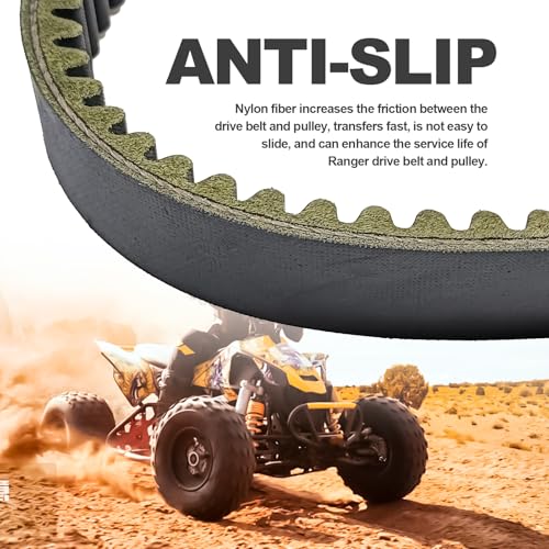 Pleoos 3211077 Drive Belt 20G4022 Heavy Duty Carbon Belt Compatible with Polaris Sportsman 400 500 Ranger 500 Scrambler Magnum Xplorer 4x4 ATV UTV Replacement for 3211072, 3211048