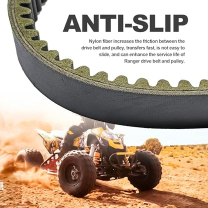Pleoos 3211077 Drive Belt 20G4022 Heavy Duty Carbon Belt Compatible with Polaris Sportsman 400 500 Ranger 500 Scrambler Magnum Xplorer 4x4 ATV UTV Replacement for 3211072, 3211048