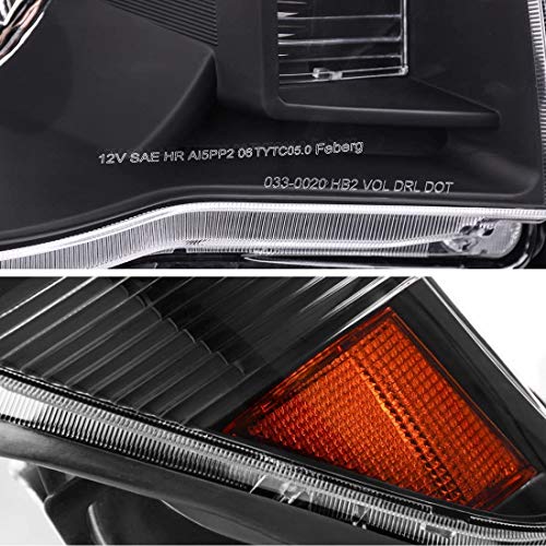 for 2005-2011 Toyota Tacoma Halogen Headlight W/O Bulbs - color: Black Housing