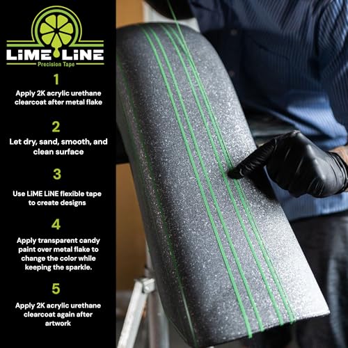 LiME LiNE Metal Flake Basecoat Automotive Grade Sparkle Spray Paint (Black Rainbow Iridescent) - color: Black Rainbow Iridescent