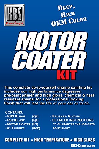 KBS Coatings 58028 Chevy Grey Motor Coater Engine Paint Kit - color: Chevy Grey