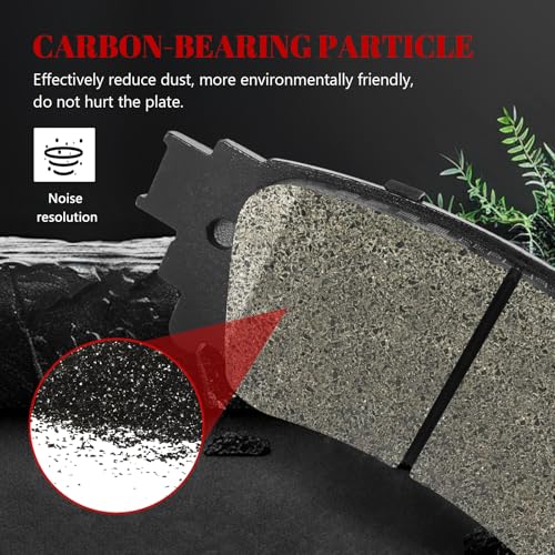 Ceramic Disc Brake Pads Set Front and Rear Replacement for Toyota Corolla Cross 2022-2023/ Rav4 2019-2023/ Venza 2021-2023/ Avalon C-Hr 2019 2020 2021 2022/ Camry 2018-2024