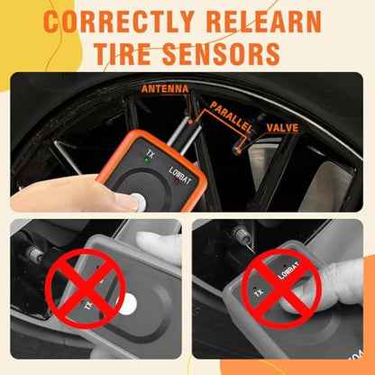 Car TPMS Relearn Tool Tire Sensor, EL-50448 Tire Pressure Monitor Sensor Activation Reset Tool OEC-T5, Automotive System Programming Training for Most Series Vehicles