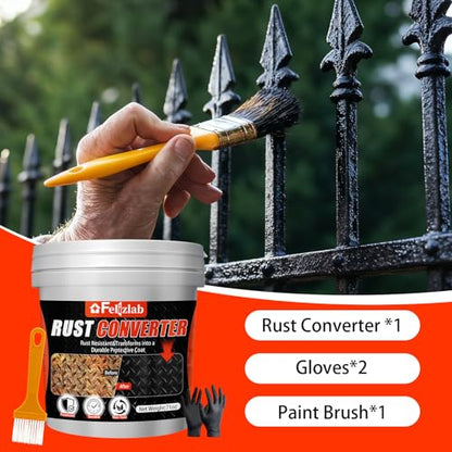 2-in-1 Rust Converter & Metal Primer, 71oz Black Rust Paint Inhibitor for Metal, Heat Resistance Car Rust Reformer, Long-Lasting Rust Encapsulator, Anti Rust Conversion Coating - size: 71 Fl Oz(Pack of 1)
