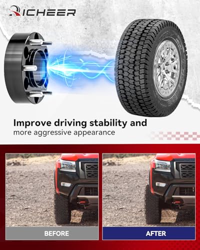Richeer 2 inch 6x4.5 Hub Centric Wheel Spacers for 2005-2023 Frontier - size: Thickness: 2 inch