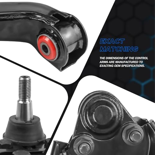 Front End 12pc Suspension Kit for 1999-2006 RWD Chevy Silverado GMC Sierra 1500, 4 Lower & Upper Control Arms w/Ball Joints 2 Sway Bars 4 Tie Rods 2 Boots OE Replacement - Upgrade PU Bushing (12 PCS) - size: 12PC, style: Front Lower