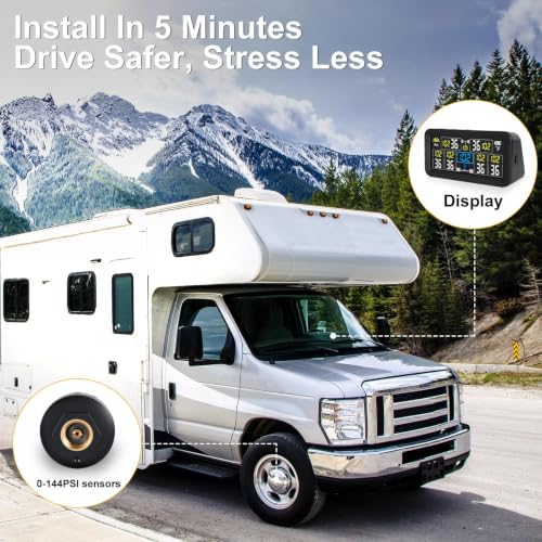 Rv Tire Pressure Monitoring System, Tire Pressure Monitor - size: 6 Sensors