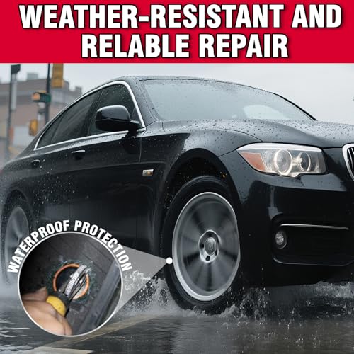 Chemical Vulcanizing Cement, Waterproof Tire Repair Glue 8.5 FL.Oz, Fast Drying Rubber Adhesive with Brush Top, Clear and Durable, Ideal for Car, Motorcycle, Bike - color: Transparent