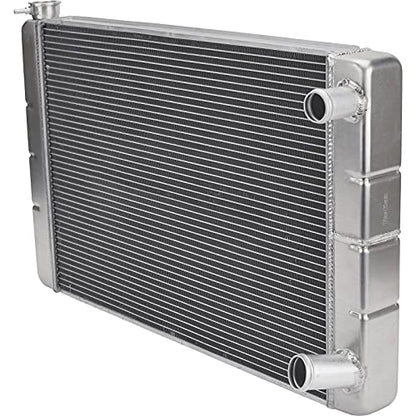 Speedway Motors Chevrolet SBC/BBC Universal Lightweight Aluminum Radiator, 24 Inch Width, Premium Performance with Maximum Cooling, Easy Installation to any Build - size: 24 Inch