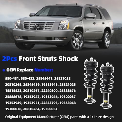 2Pcs Front Struts Assembly 19353951 for Cadillac Escalade 2007-2014 - size: 2007-2014 Front Struts