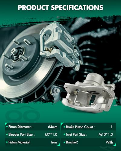 SCITOO 19B2703 Front Right Disc Brake Caliper Assembly w/Bracket - size: Front Passenger[19B2703]