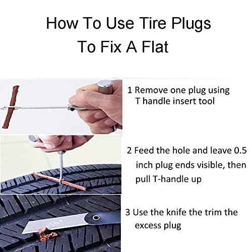 100 Pcs Tire Plugs, Tire Patch Plugs, Plugs to Fix A Flat - size: 100