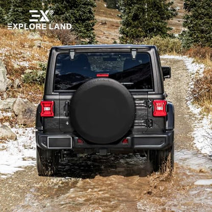 Explore Land Spare Tire Cover Fit Tire Diameters 20-21.75 inch, Black - color: Black, size: Fits Tire Diameters 20''-21.75"
