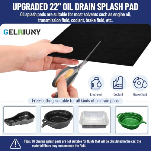 6 Pack 22" Oil Drain Splash Pad, Square Oil Change Mat, Oil Splash Pad - size: 6Pcs