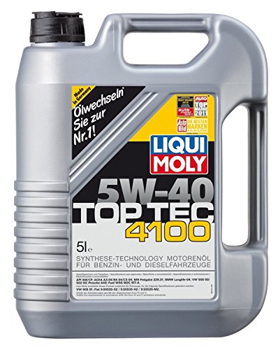 Liquimoly 2330 5W-40 Top Tec 4100 Motor Oil, 5 L, 4 Pack - size: 5 liters, 4 Pack