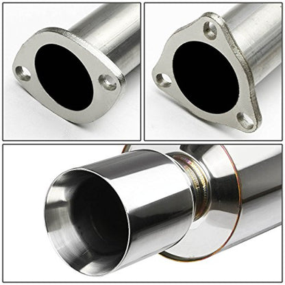 DNA MOTORING CBE-HC922-NRT Stainless Steel Cat Back Exhaust System [Compatible with 92-00 Honda Civic Coupe/Sedan]