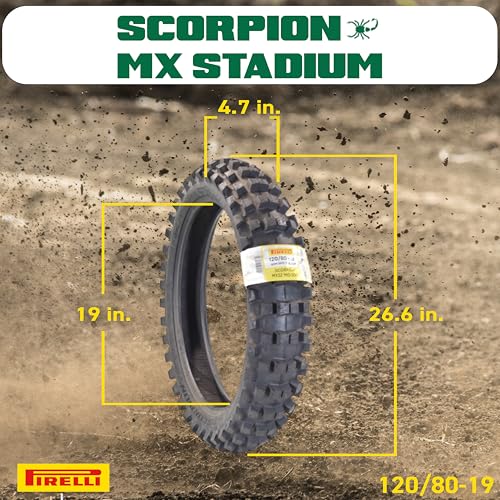 Pirelli Scorpion MX Mid-Soft Stadium 120/80-19 63M Rear Tire - Motocross - size: 120/80-19 NHS 63M