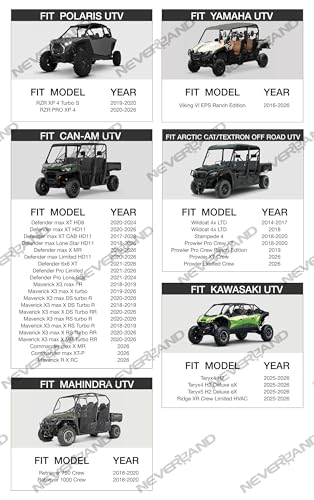 NEVERLAND UTV Cover Heavy Duty Waterproof 4-6 Seater All-Weather Protection - size: up to 169"L