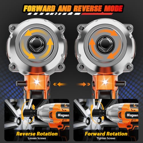 Cordless Impact Wrench 700 FT-LBS(950N.m) 1/2 Impact Gun High Torque Electric Impact Driver Cordless Impact Wrench with 21V 2x4.0Ah Battery 6 Sockets&Case for Home Car Tire Lug Nut Removal Tool