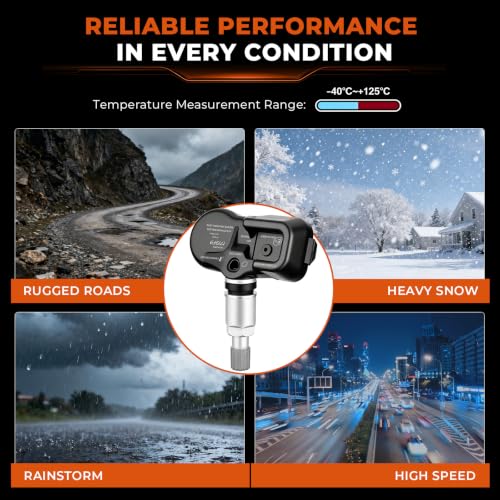 Pre-Programmed TPMS Sensor Fit for Toyota, Set of 4 Tire Pressure Monitor - size: 42a60706030