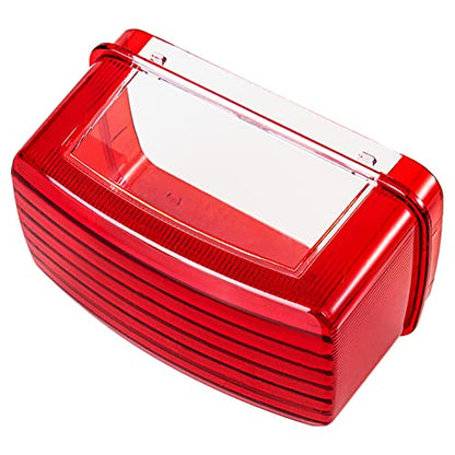 Tail Light Lens Compatible with 2002+ Yamaha Grizzly, Big Bear, Bruin, Kodiak, Wolverine Tail Light Cover Housing OEM Replacement # 5KM-8472C-10-00（Red） - color: Red