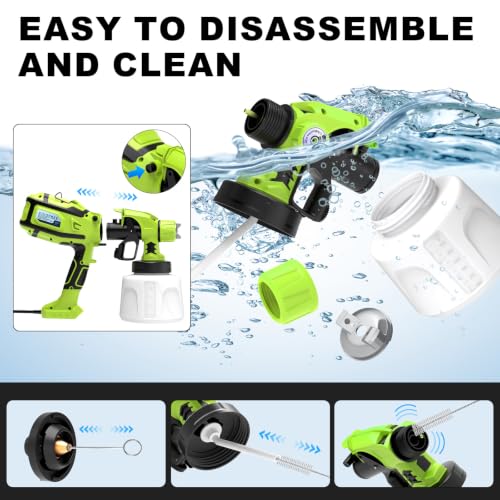 Paint Sprayer for House Painting,Electric HVLP Paint Sprayer,Grn - color: Green