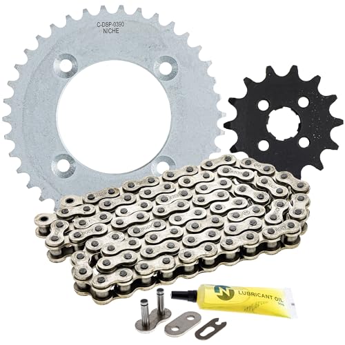 NICHE Drive Sprocket Chain Combo for Honda CRF110F Front 14 Rear 38 Tooth 420 Standard 86 Links - size: Standard Chain