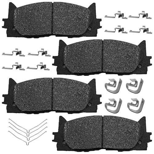 Front Brake Pads Set Compatible with Le-xus ES300h ES350, Toyota Avalon Camry Automotive Replacement Brake Pads Semi-Metallic D1222 - style: D1222