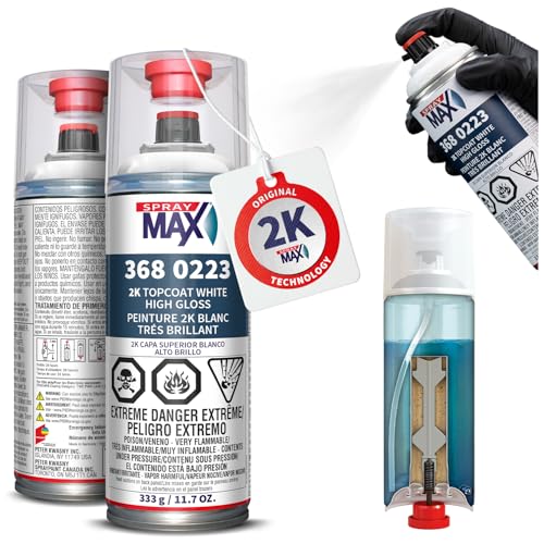 SprayMax 2K Topcoat High Gloss White | 2K High Gloss White Spray Paint