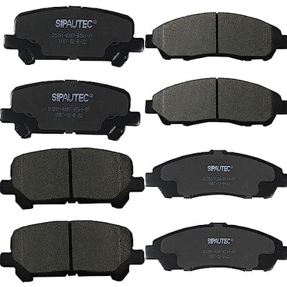 SIPAUTEC-8pcs Front and Rear Ceramic Disc Brake Pads Set Replacement For 2007-2016 Acura MDX All Models - style: PL526CN