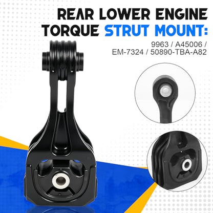 Engine Motor & Trans Mount Compatible with 2016-2021 Honda Civic 1.5L CVT Transmission Mount Replaces 50820-TBA-A04 50890-TBA-A82 50850-TBC-A81 10124 9963 10038 - size: 2016-2021 Honda Civic 1.5L