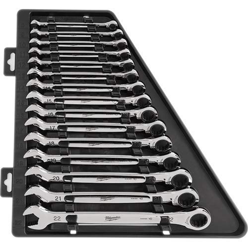 Milwaukee 15 Pc. Metric Ratcheting Combination Wrench Set