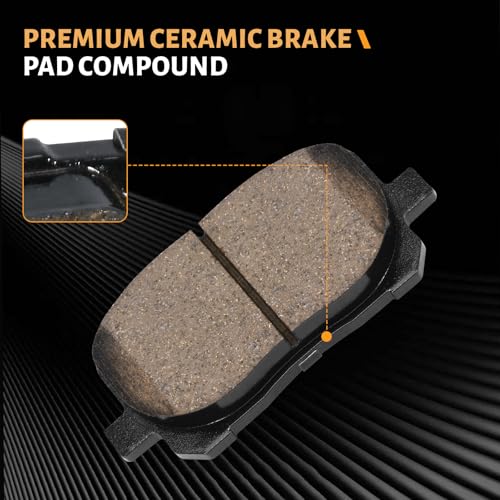 D923 Front Ceramic Brake Pads Kit Fit For Toyota Corolla 2003-2008, For Toyota Matrix 2003-2008, For Pontiac Vibe 2003-2008 - style: HZ923