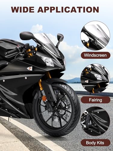 Motorcycle Fairing Bolt Kit Red, 195Pcs Stainless Steel M5 M6 - color: red