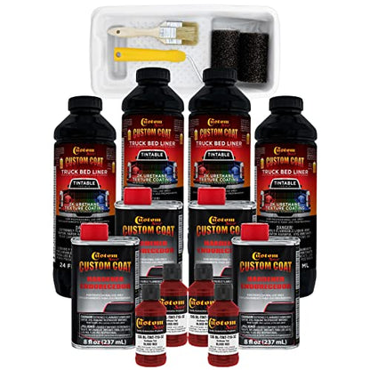 Custom Coat Blood Red 1 Gallon Roll-On Urethane Truck Bed Liner Kit