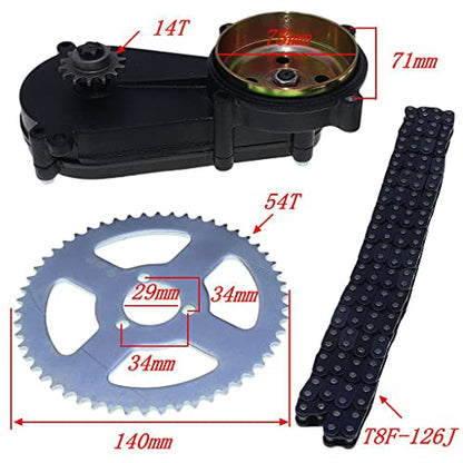 Motorcycle Chaine Sprocket Kit T8F 14T Tooth Double Fit for 47 49cc Teeth