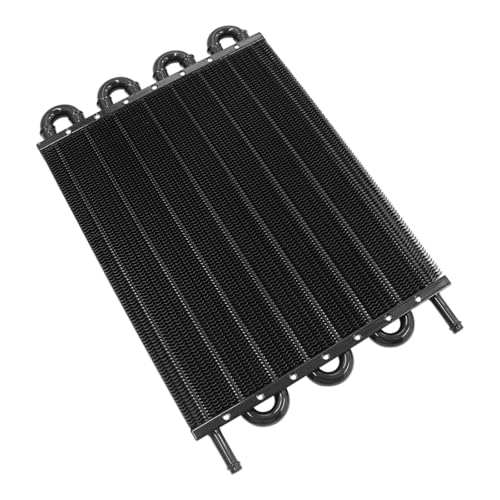 Universal Transmission Oil Cooler Kit Fin Oil Cooler Kit (Black, 8 Pass) - color: Black, size: 8 Pass