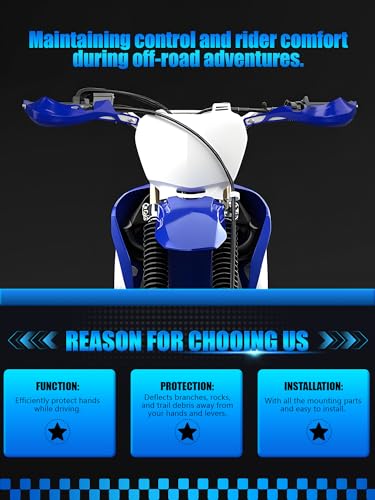 JFG RACING Dirt Bike Handguards Universal for 7/8" and 1 1/8" Handle Bar - color: blue