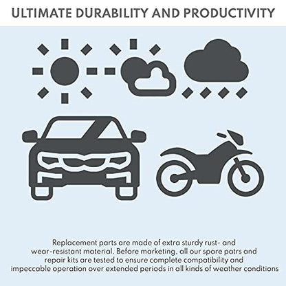 Fork Seal & Wiper Set fits - KDX200 KDX 200 1986-1992 - Fork Dust Seals - Wear-Resistant Seal Kit - Fork Oil Seals & Wiper Rebuild Repair Kit - High Strength Rubber Seals