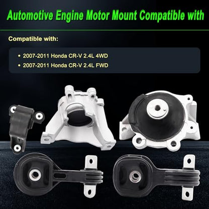 Engine Motor Mount Compatible with 2007-2011 CR-V 2.4L 4WD FWD - size: 2007-2011 CR-V 2.4L 4WD FWD