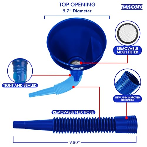 Automotive Flex Funnel with Hose - color: Blue