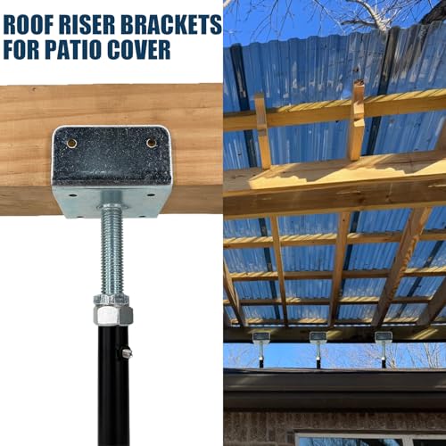 2 Pack U-Shaped Floor Jack for 4x2, 4x4, 4x6 Joists - Adjustable Steel Telepost with U-Head, Mini Screw Jack, Post Jack.9-13 Inch Adjustment Range. - size: 9-13