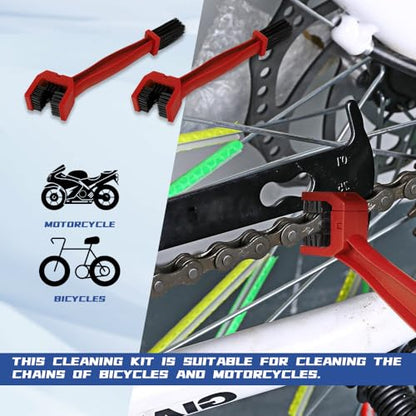 2PCS Bike or Motorcycle Chain Washer, Red