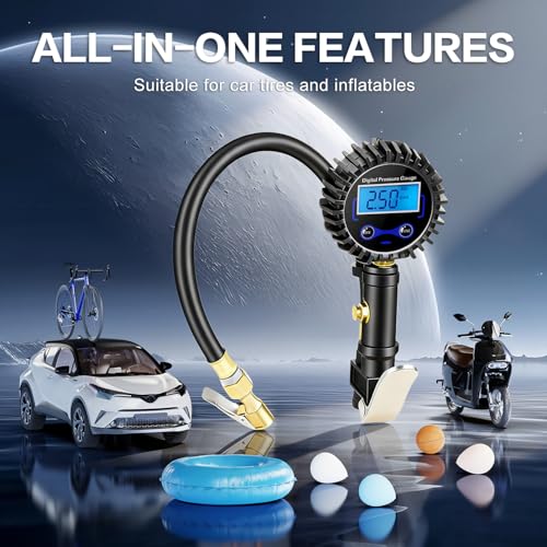 Digital Tire Pressure Gauge with Inflator 250 PSI