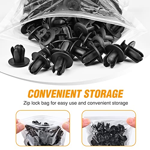 GOOACC 100Pcs Engine-Area Radiator Fender Rocker Clips - color: 100Pcs Rocker Clips 8mm