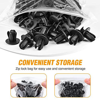 GOOACC 100Pcs Engine-Area Radiator Fender Rocker Clips - color: 100Pcs Rocker Clips 8mm