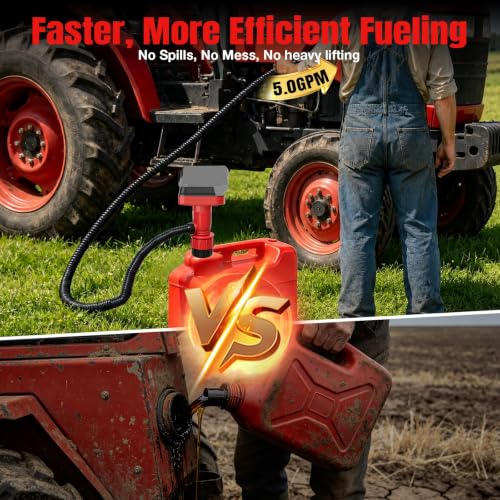 5 GPM Cordless Fuel Transfer Pump for Milwaukee M-18 18V Battery - size: JUMP for M-18