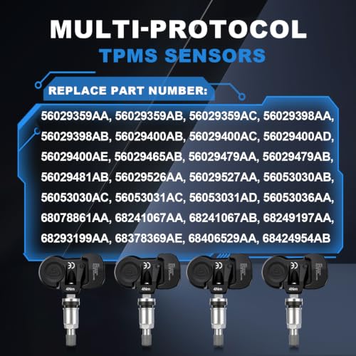 TPMS Sensor Tire Pressure Sensors Fit for Jeep/Dodge/Chrysler 4 PCS